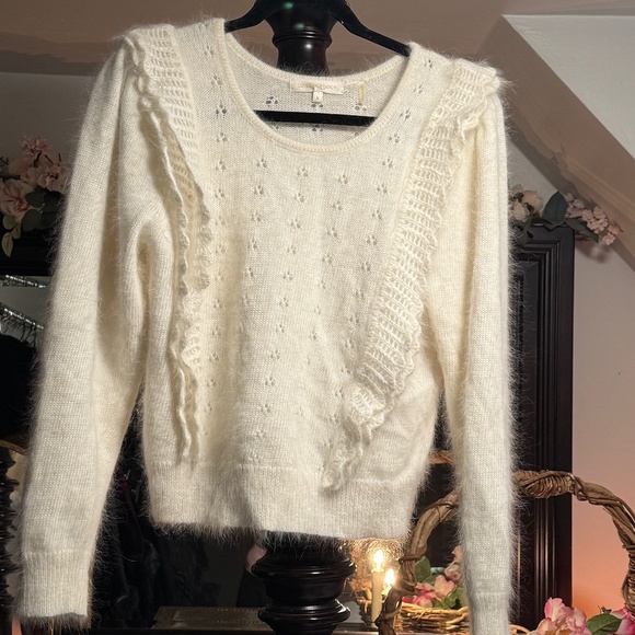 LoveShackFancy mohair Cream Sweater Small